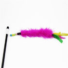 De kleurrijke Teaser van de de Kattenveer van het Konijnhaar Toverstokjestuk speelgoed Grootte paste ODM/OEM Accpeted aan leverancier