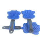 Blauwe van de het Haarborstel van het Kleurenhuisdier het Gewichts167g Speciale Vorm TPR/pp-Materiaal leverancier